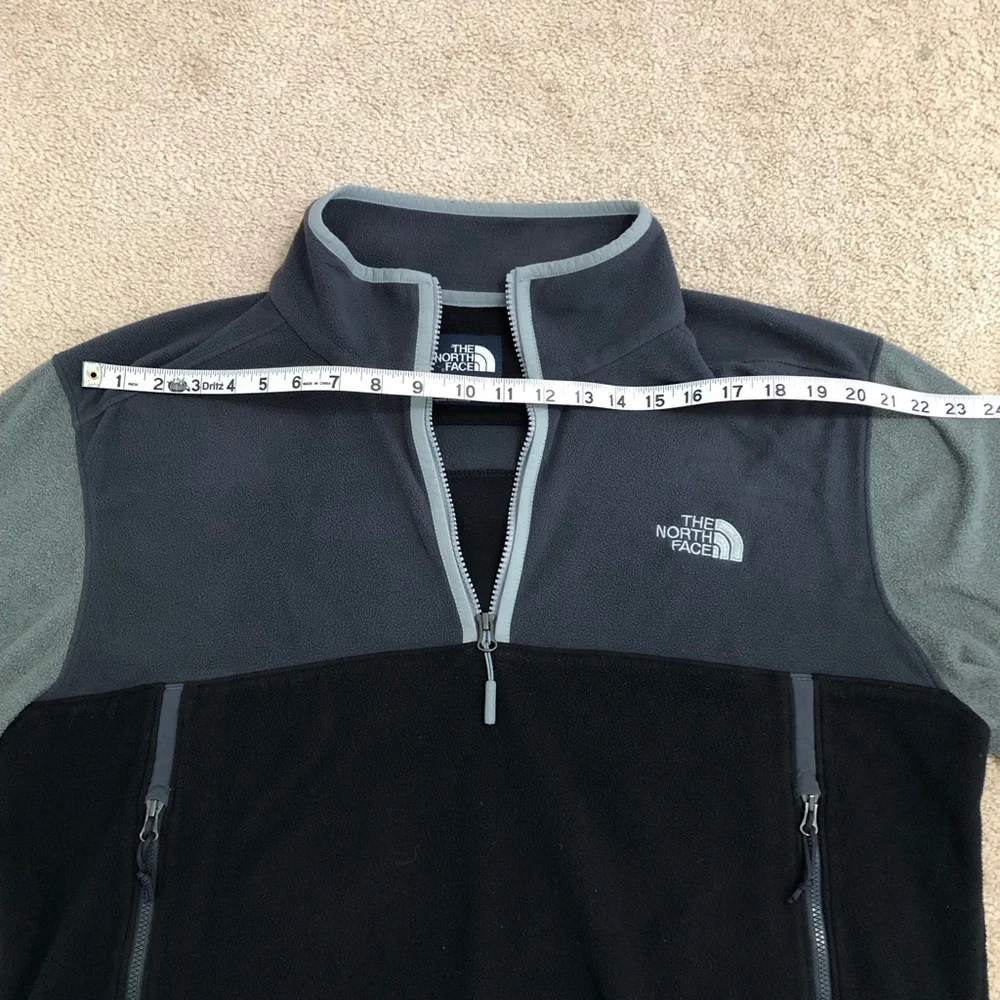 The North Face Black Gray Quarter Zip Pullover XL